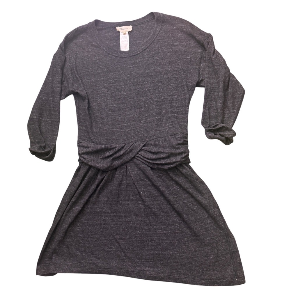 Isabel Marant Etoile Grey Wool Blend Twist Waist Knit Dress Size 2